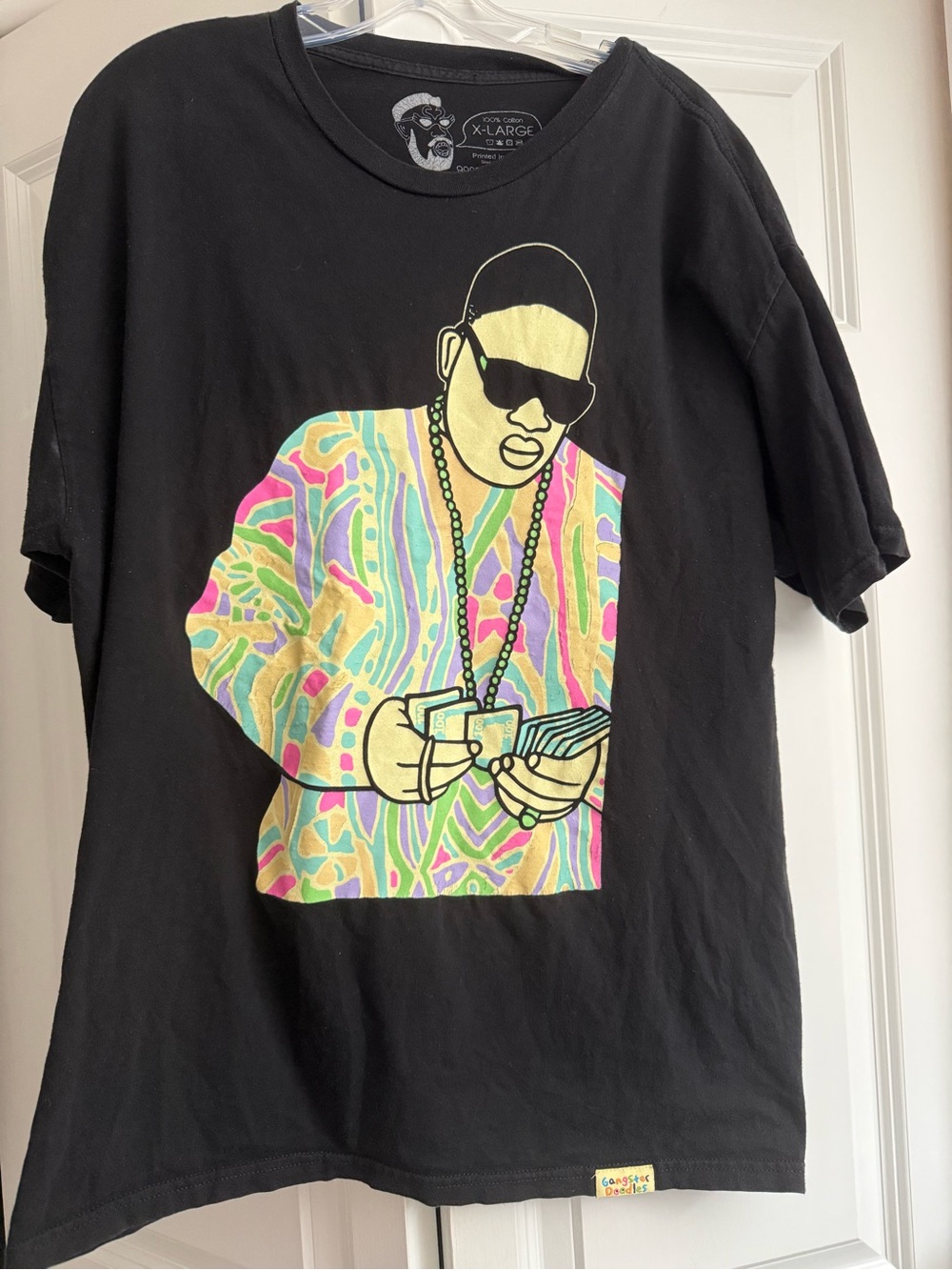 Black Gangster Doodle Biggie T-shirt